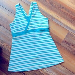 Lululemon Athletic Tank Twin Stripe Spry Blue